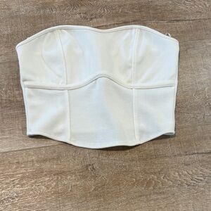 H&M White Strapless Top
